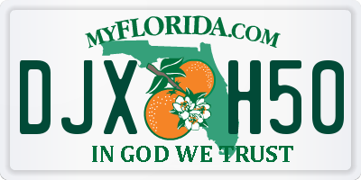 FL license plate DJXH50