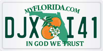 FL license plate DJXI41