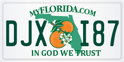FL license plate DJXI87