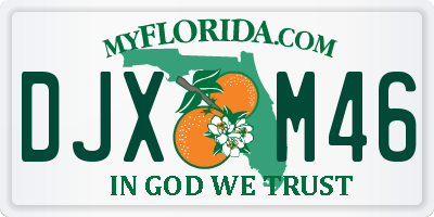 FL license plate DJXM46