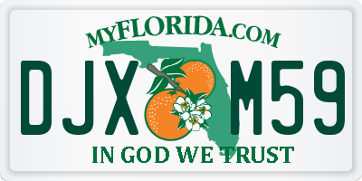 FL license plate DJXM59