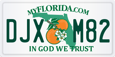 FL license plate DJXM82