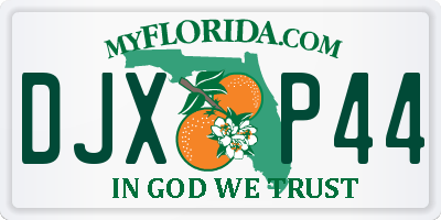 FL license plate DJXP44