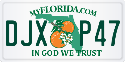 FL license plate DJXP47