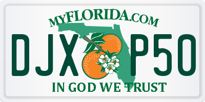 FL license plate DJXP50