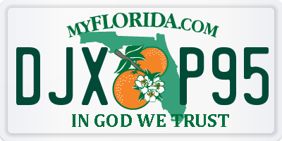 FL license plate DJXP95