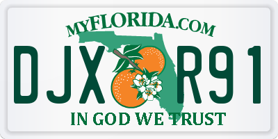 FL license plate DJXR91