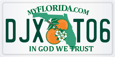 FL license plate DJXT06