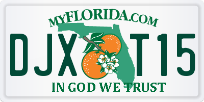 FL license plate DJXT15