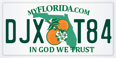 FL license plate DJXT84