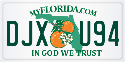 FL license plate DJXU94