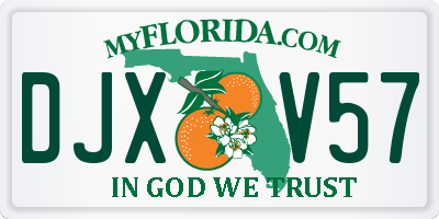 FL license plate DJXV57