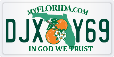 FL license plate DJXY69