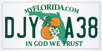 FL license plate DJYA38