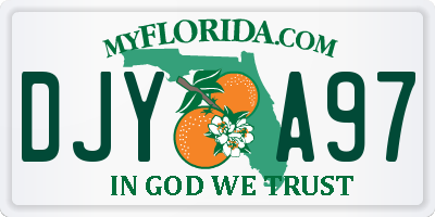 FL license plate DJYA97