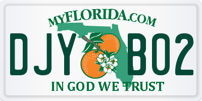FL license plate DJYB02