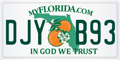 FL license plate DJYB93