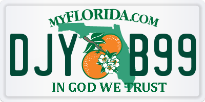 FL license plate DJYB99