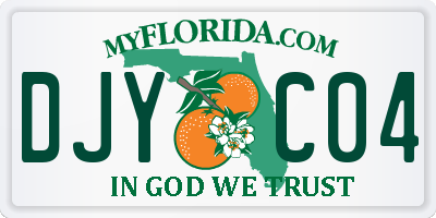 FL license plate DJYC04