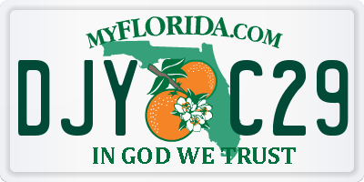 FL license plate DJYC29