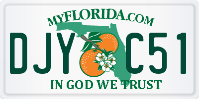 FL license plate DJYC51