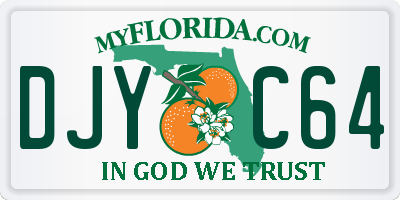FL license plate DJYC64