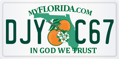 FL license plate DJYC67