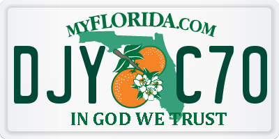 FL license plate DJYC70