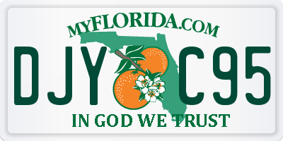 FL license plate DJYC95