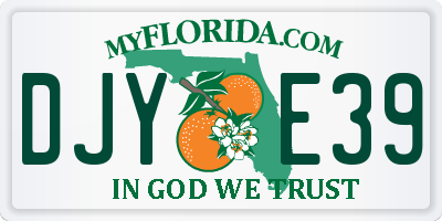 FL license plate DJYE39