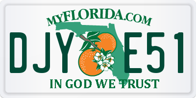 FL license plate DJYE51