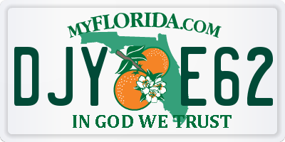 FL license plate DJYE62