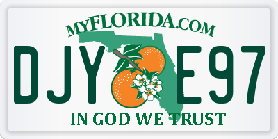 FL license plate DJYE97