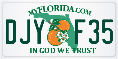 FL license plate DJYF35
