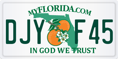 FL license plate DJYF45