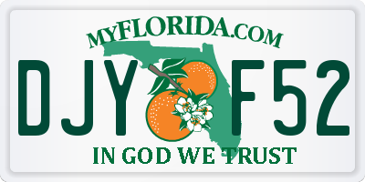 FL license plate DJYF52