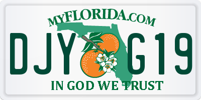 FL license plate DJYG19