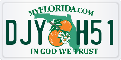 FL license plate DJYH51