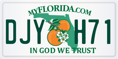 FL license plate DJYH71