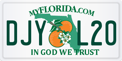 FL license plate DJYL20