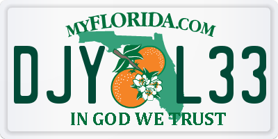 FL license plate DJYL33