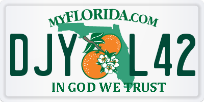 FL license plate DJYL42