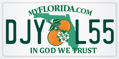 FL license plate DJYL55