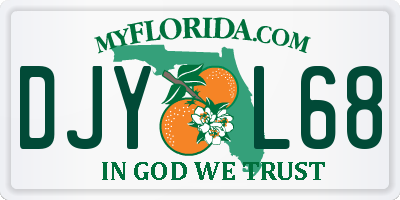FL license plate DJYL68