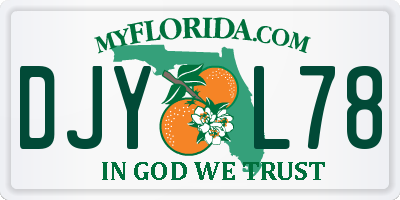 FL license plate DJYL78