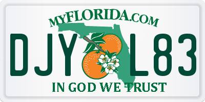 FL license plate DJYL83