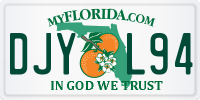 FL license plate DJYL94