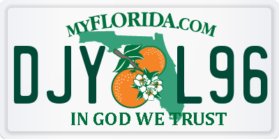 FL license plate DJYL96