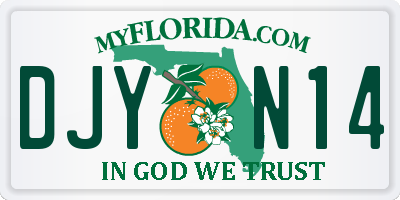FL license plate DJYN14