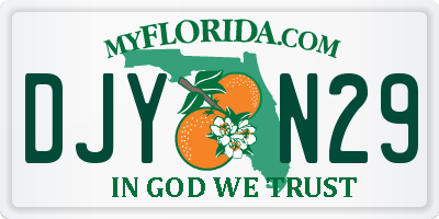 FL license plate DJYN29